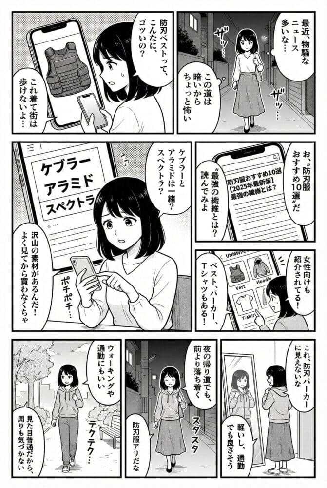 防刃服、防刃ベストをおすすめする漫画