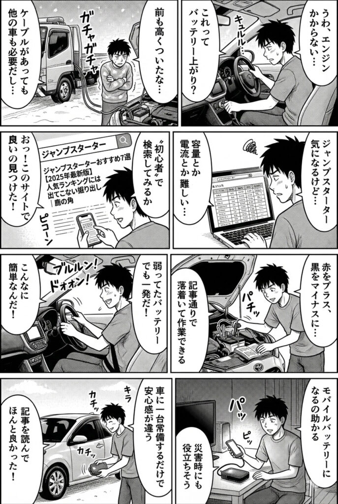 ジャンプスターターをおすすめする漫画